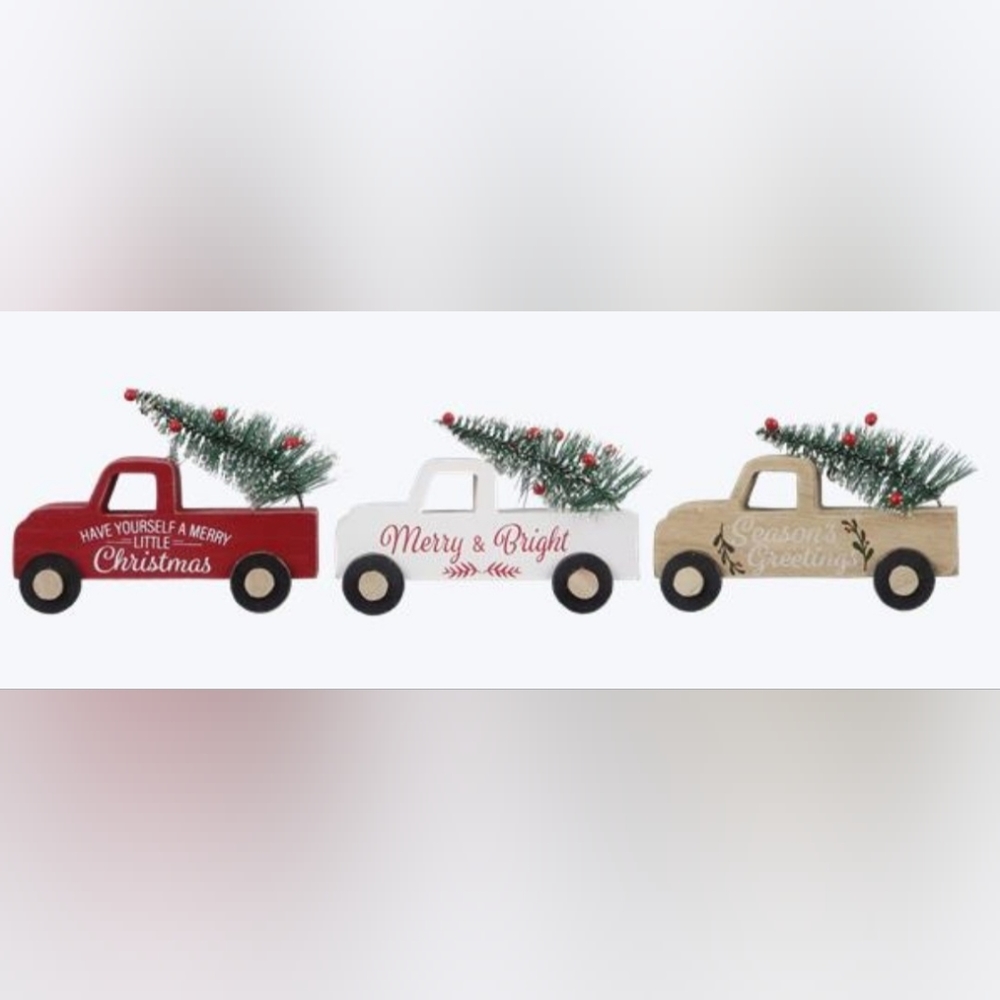 Truck shaped Christmas decor